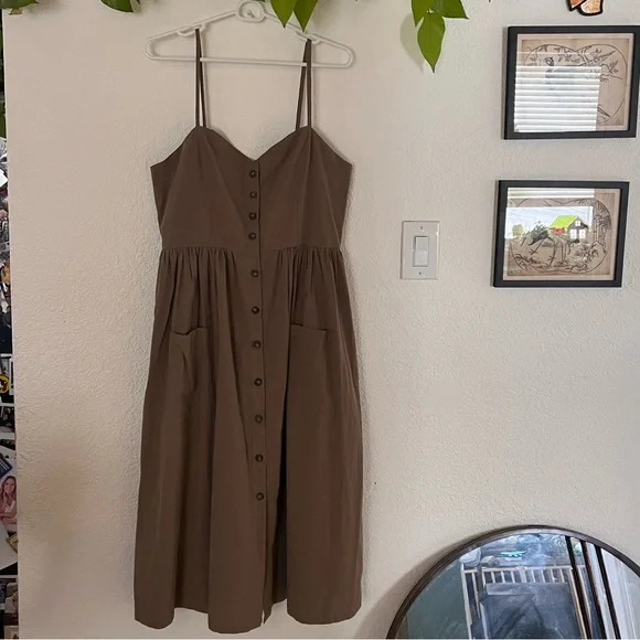 Brown midi dress - Picture 3 of 4
